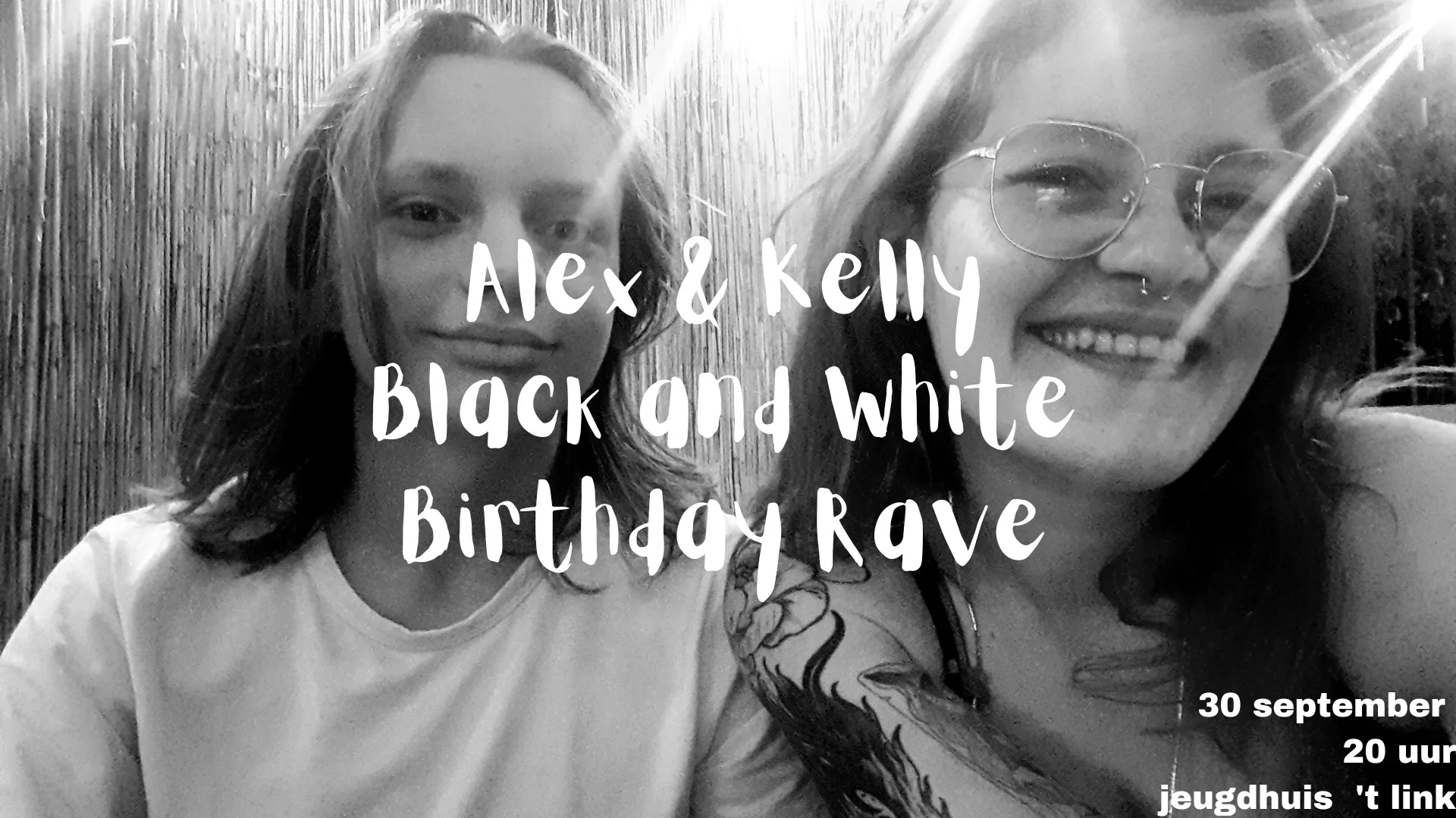 Lees meer over het artikel Alex & Kelly Black and White Birthday Rave